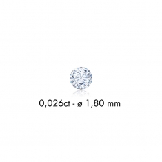 Diamants synthétiques tailles rondes 0,0049ct G+ VS, diam. 1mm (lot de 10)