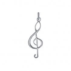 Pendentif en argent 925/1000 - clef de sol