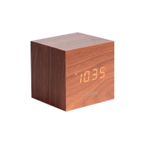 Réveil mini cube en placage bois